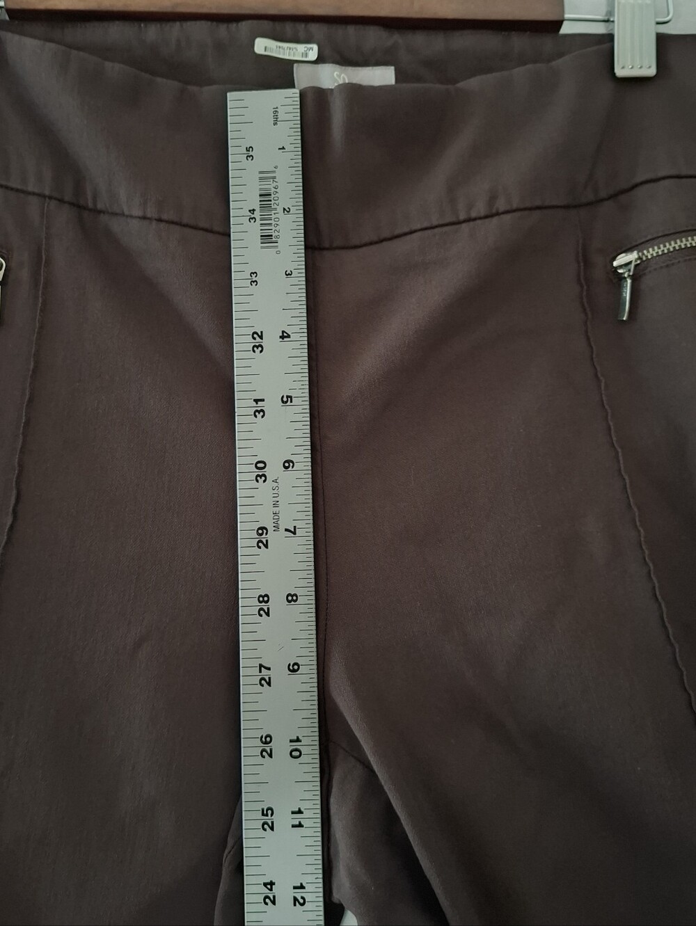 Chicos So Slimming Pull On Slim Leg Stretch Pant Dark Brown Size 3 (XL/16) - Picture 8 of 10